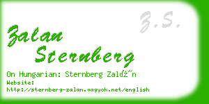 zalan sternberg business card